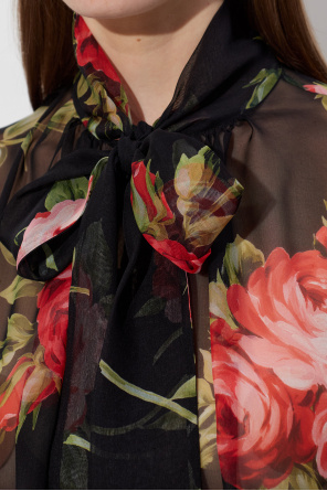 Dolce & Gabbana Camisa de seda com padrão floral