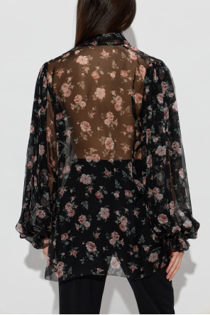 Dolce & Gabbana Silk top with floral motif