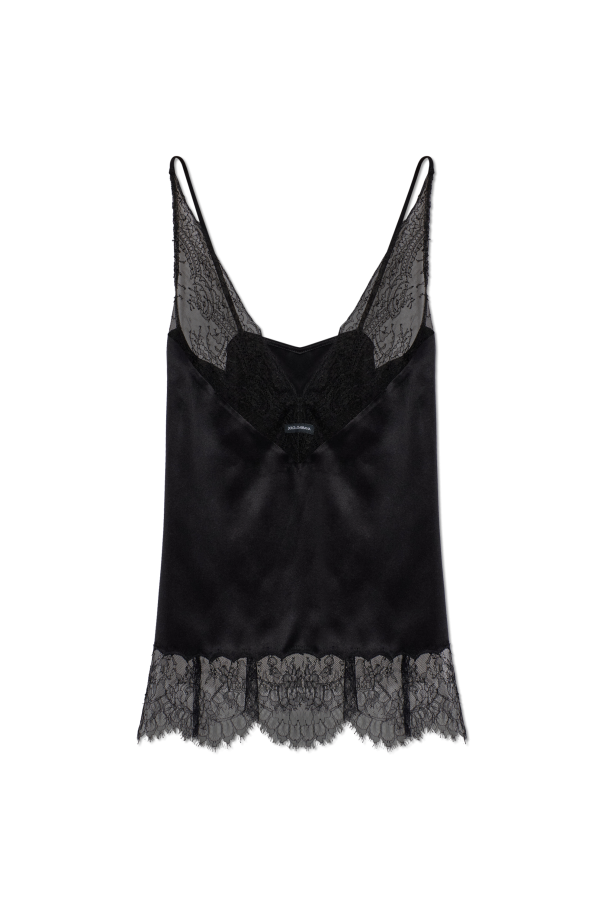 Silk top with lace trim od Dolce & Gabbana