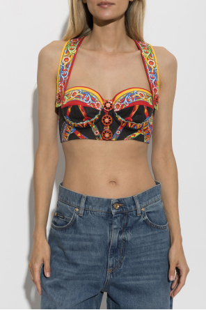 Dolce & Gabbana Short top with 'Carretto' print