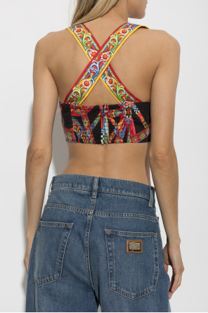 Dolce & Gabbana Short top with 'Carretto' print