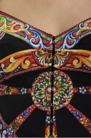 Dolce & Gabbana Top curto com estampado `Carretto`