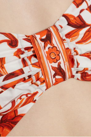 Dolce & Gabbana Krótki top z nadrukiem `Majolica`