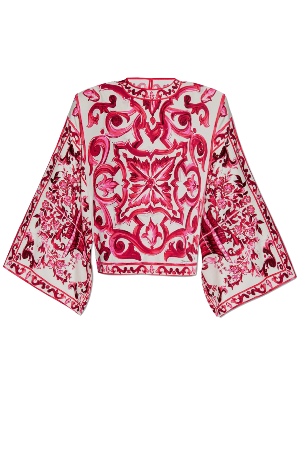 Dolce & Gabbana Top ze wzorem `Majolica`