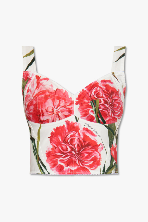 Dolce & Gabbana Slip top with floral motif