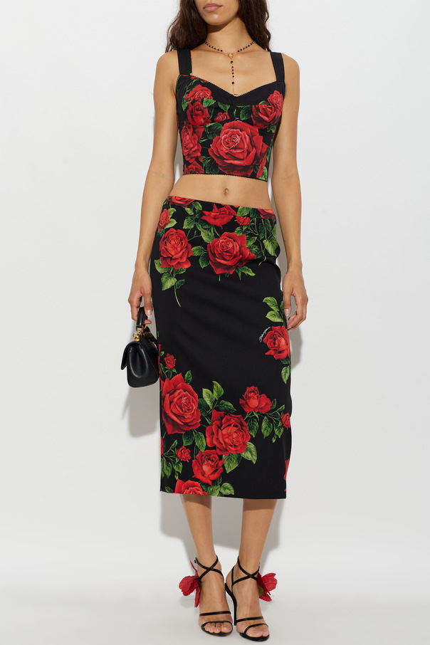 Dolce & Gabbana Short top with floral motif