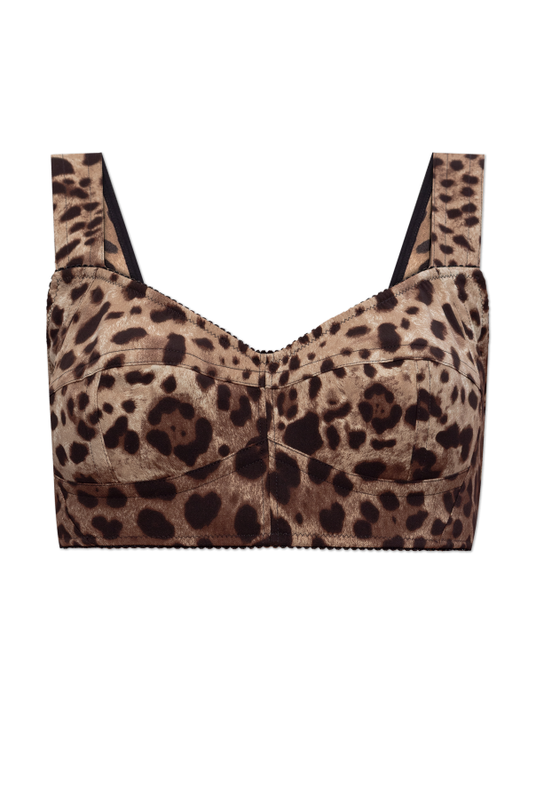 Short animal print top od Dolce & Gabbana