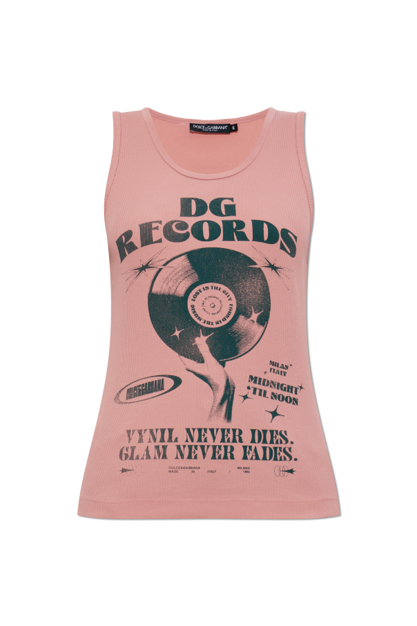 Ribbed top with print od Dolce & Gabbana