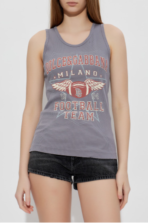 Dolce & Gabbana Ribbed top with vintage effect