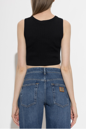 Dolce & Gabbana Top curto canelado sem mangas
