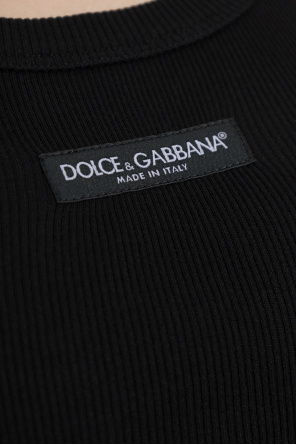 Dolce & Gabbana Top curto canelado sem mangas