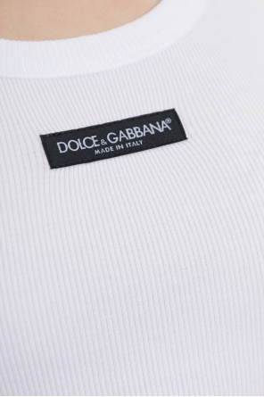 Dolce & Gabbana Top curto canelado sem mangas