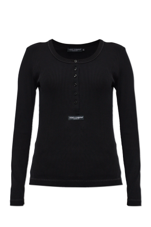 Ribbed long sleeve top