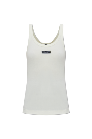 Ribbed top with logo patch