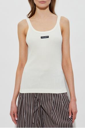 Dolce & Gabbana Ribbed top with logo patch