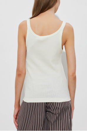 Dolce & Gabbana Ribbed top with logo patch