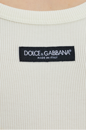 Dolce & Gabbana Ribbed top with logo patch