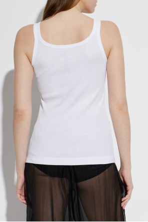 Dolce & Gabbana Ribbed top with embroidered logo