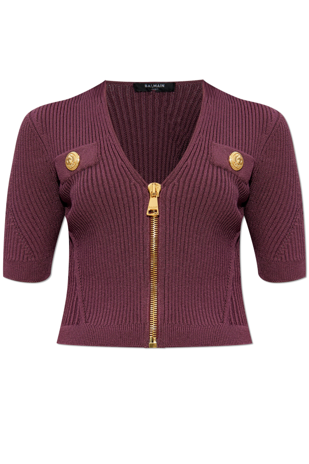 Top with decorative buttons od Balmain