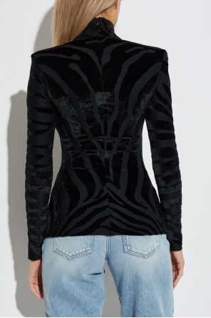 Balmain Top mit Stehkragen