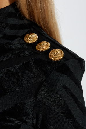 Balmain Top mit Stehkragen