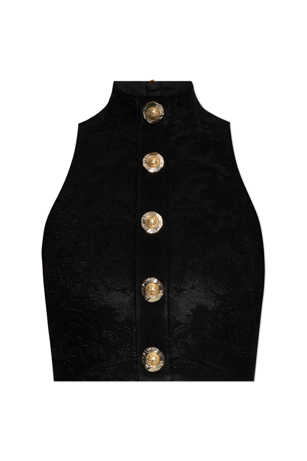 Short top with appliqués od Balmain