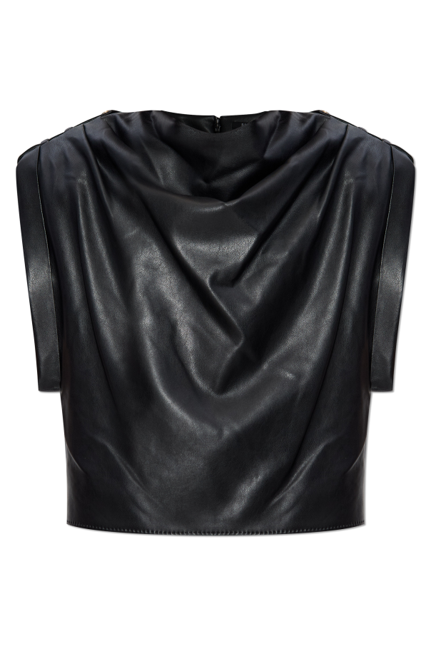Imitation leather top od Balmain