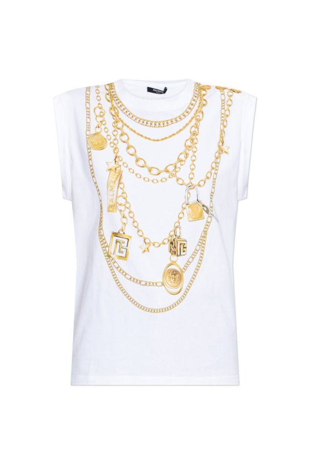 Top with print and appliqués, zdjęcie 1 Top with print and appliqués od Balmain