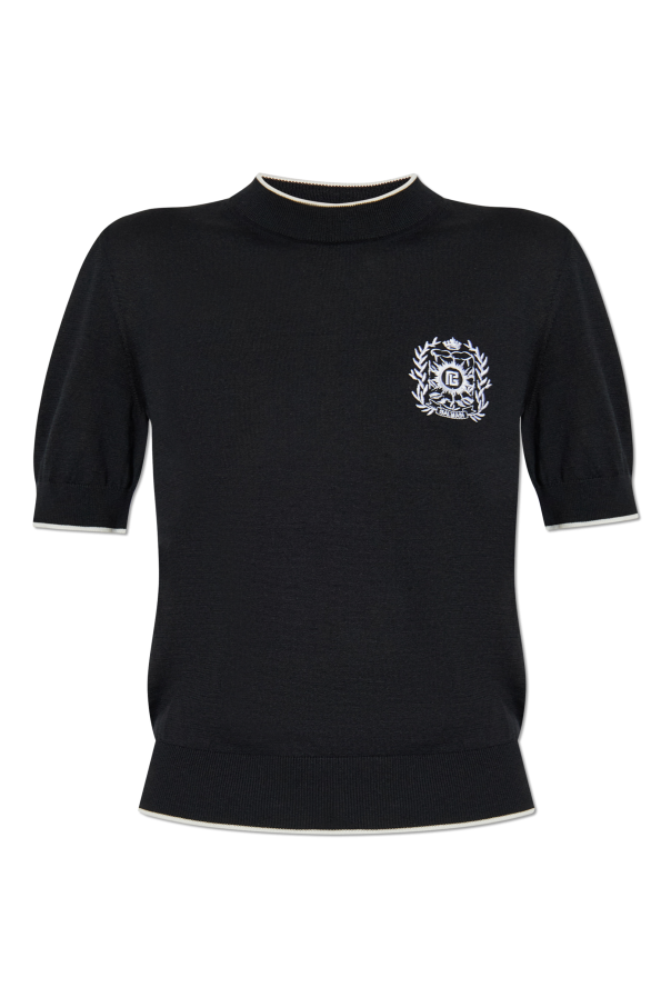 Top with embroidered logo od Balmain
