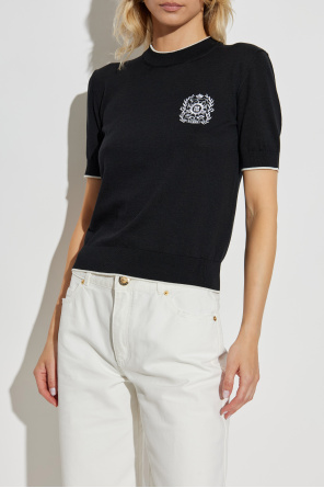 Balmain Top with embroidered logo