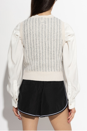 Kenzo Kamizelka z lureksową nicią