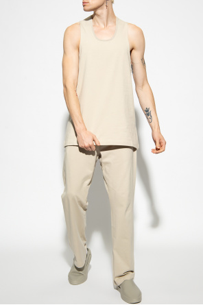 Sleeveless t-shirt od graphic-print cotton track jacket