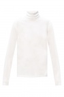Acne Studios WHITE Turtleneck sweater with logo