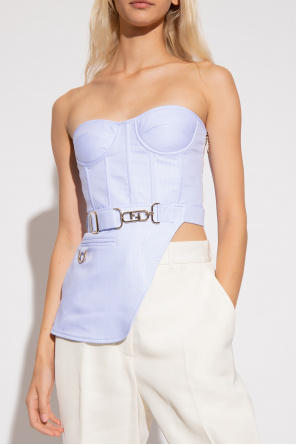 fendi bleu-fonc Cotton corset