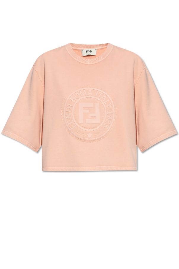 Fendi Short T-shirt with embossed logo