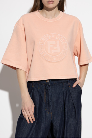 Fendi Short T-shirt with embossed logo