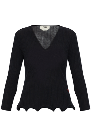 Top mit Rüschenabschluss