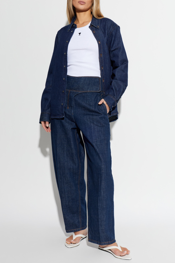 Ami Alexandre Mattiussi Top with embroidered logo