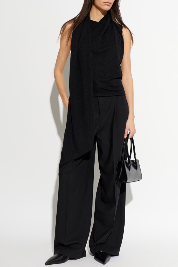 Ami Alexandre Mattiussi Top con pestaña decorativa