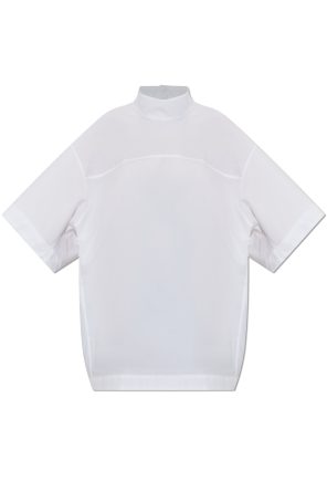 Shirt with a stand-up collar