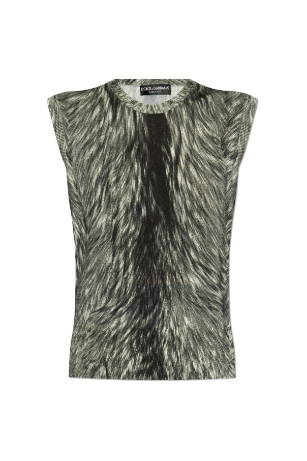 Dolce & Gabbana Top de seda sin mangas