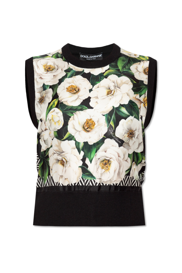 Sleeveless silk top od Dolce & Gabbana