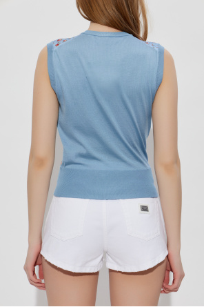 Dolce & Gabbana Seidenweste mit Blumenmuster