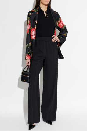 Ribbed polo with shimmering buttons od Dolce & Gabbana