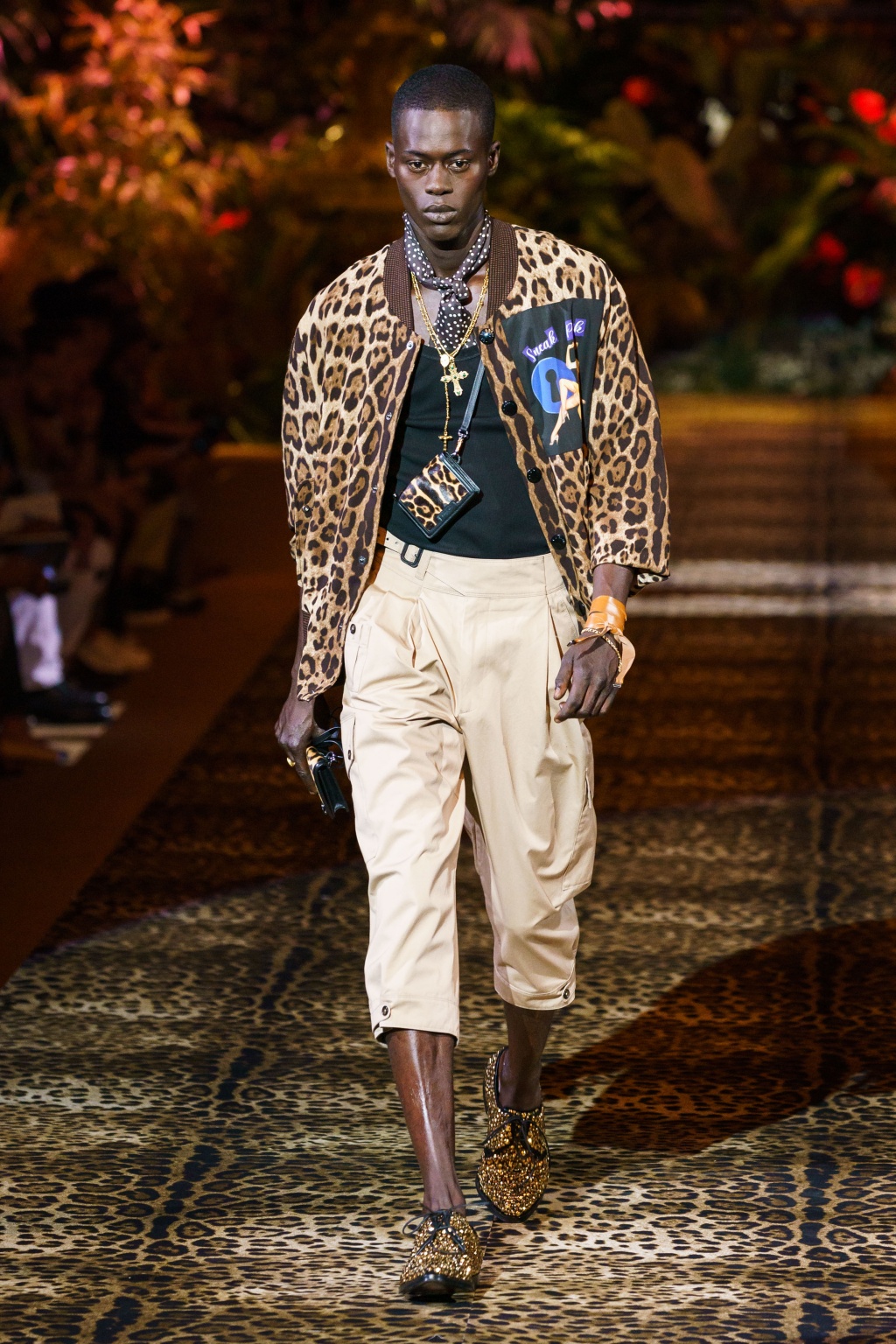 Dolce & Gabbana Kids leopard details jacket Sleeveless T-shirt