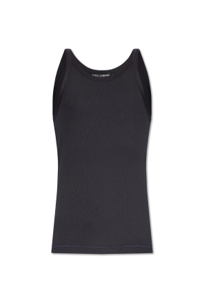 Ribbed sleeveless T-shirt