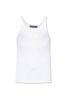 Dolce & Gabbana BLACK Ribbed sleeveless t-shirt