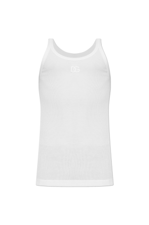 Geripptes ärmelloses T-Shirt