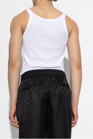 Dolce & Gabbana Prążkowany t-shirt bez rękawów