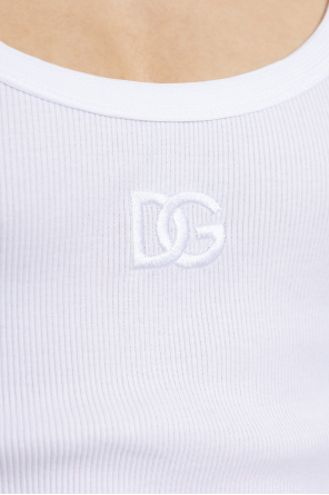 Dolce & Gabbana Prążkowany t-shirt bez rękawów